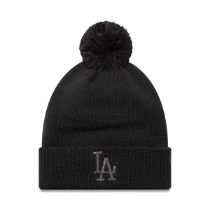 LA Dodgers Womens MLB Metallic Black Cuff Knit Beanie Hat-kentox