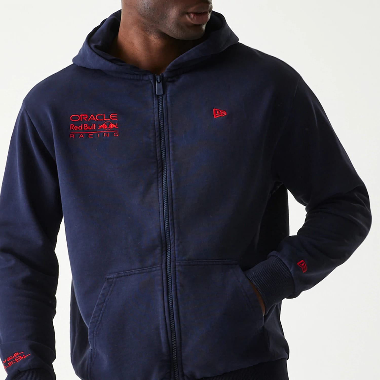 Red Bull Racing Dark Blue Oversized Full Zip Hoodie-kentox - Image 5