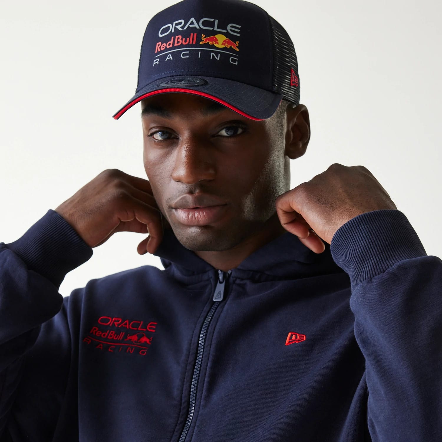 Red Bull Racing Dark Blue Oversized Full Zip Hoodie-kentox - Image 3
