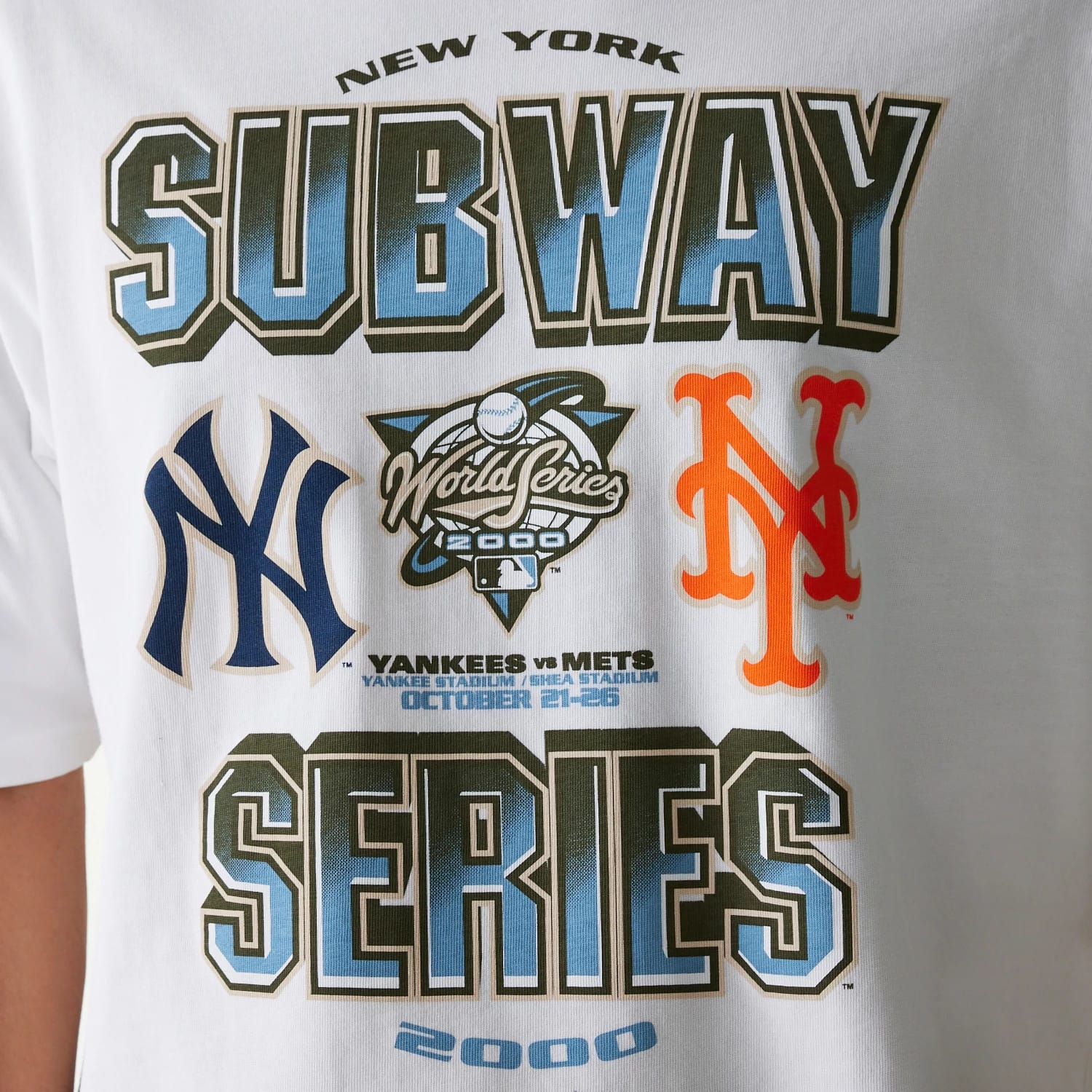 MLB Subway Series White Oversized T-Shirt-kentox - Image 3