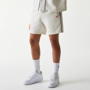 New York Mets MLB Piping Open Cream Shorts-kentox