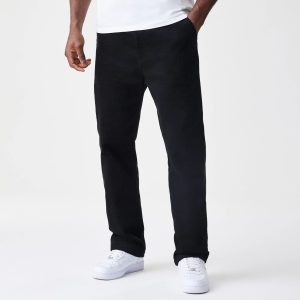 New Era Cord Black Straight Leg Chinos-kentox