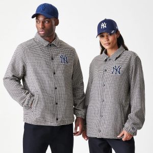 New York Yankees MLB Check Brown Jacket-kentox