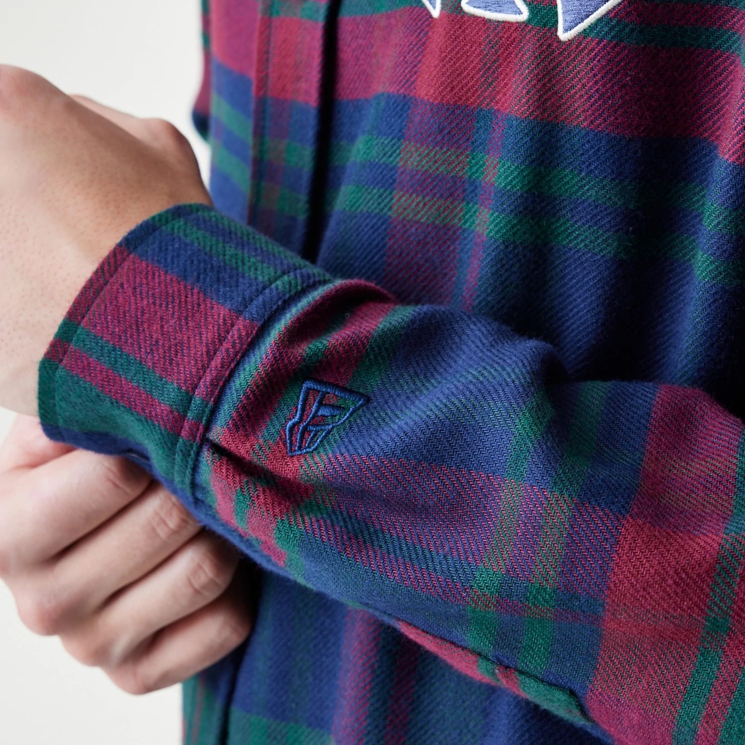 New York Yankees MLB Check Navy Long Sleeve Shirt-kentox - Image 5