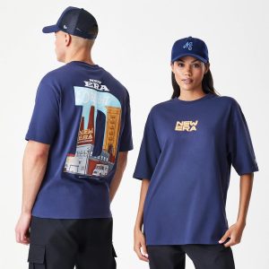 New Era Location Navy Oversized T-Shirt-kentox