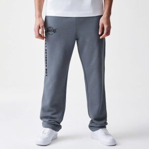 LA Lakers NBA Linear Dark Grey Straight Leg Joggers-kentox