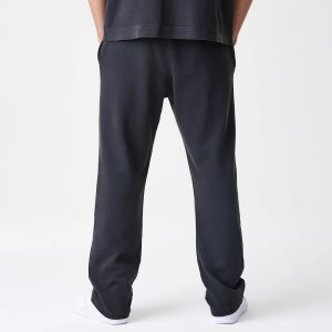 New Era Washed Black Straight Leg Joggers-kentox