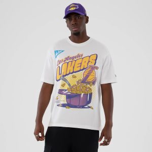 LA Lakers NBA Lifestyle Graphic White T-Shirt-kentox