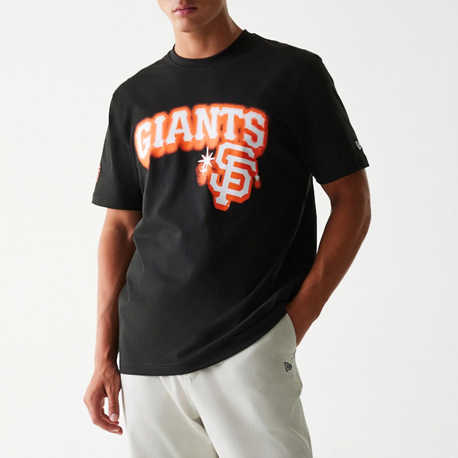 San Francisco Giants OVO x MLB Black T-Shirt-kentox - Image 3