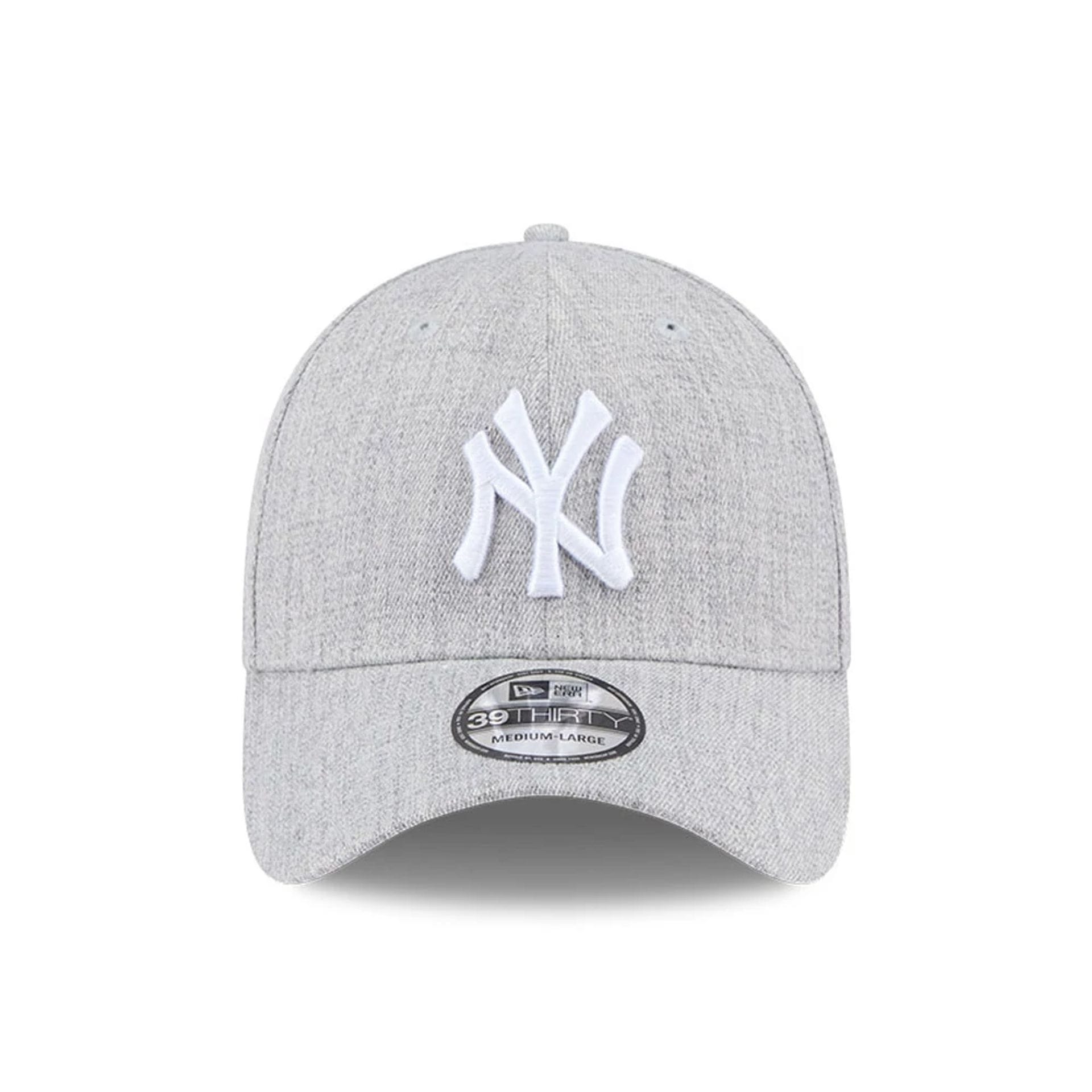 New York Yankees MLB Heather Grey 39THIRTY Stretch Fit Cap-kentox - Image 2
