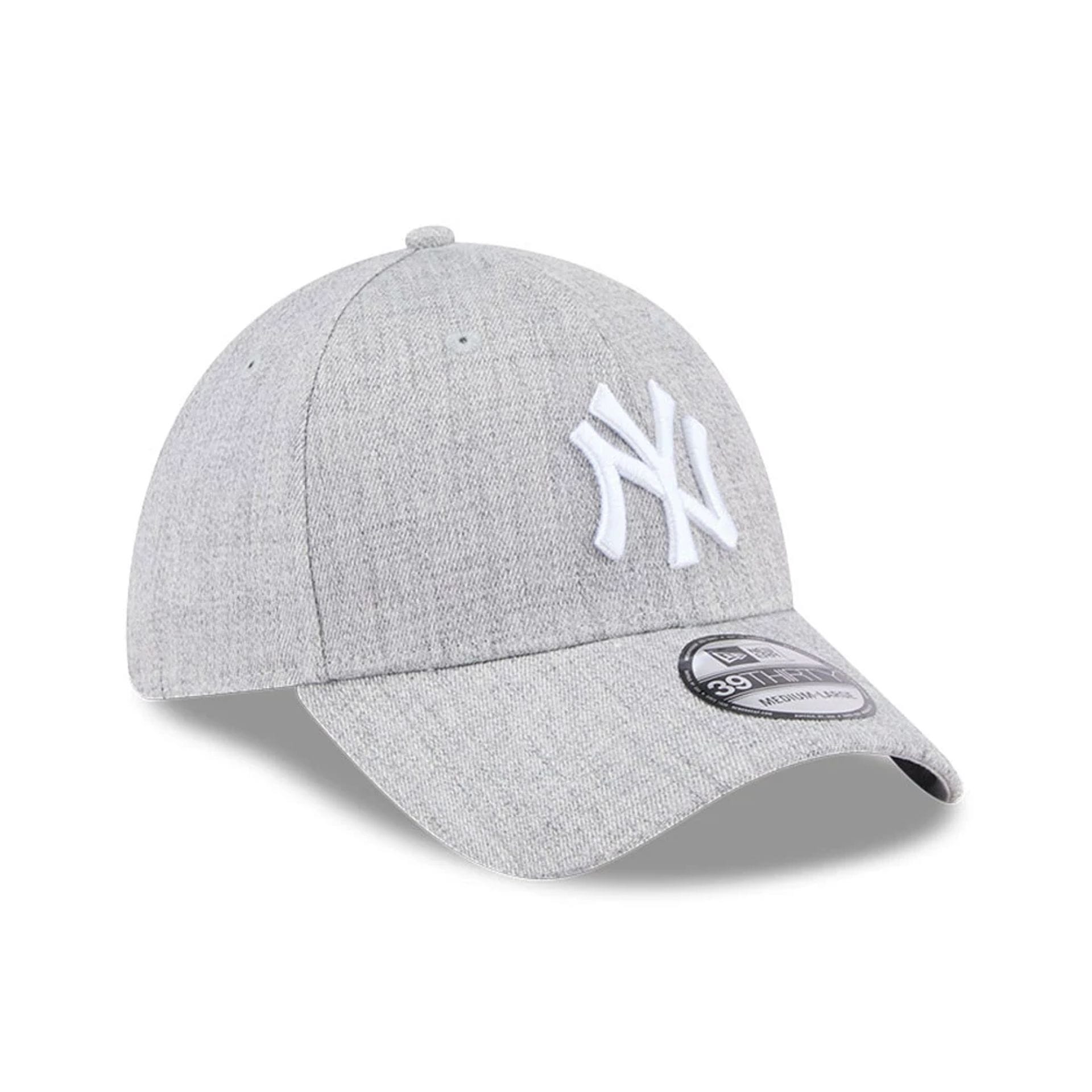 New York Yankees MLB Heather Grey 39THIRTY Stretch Fit Cap-kentox - Image 3