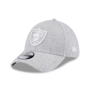 Las Vegas Raiders NFL Heather Grey 39THIRTY Stretch Fit Cap-kentox