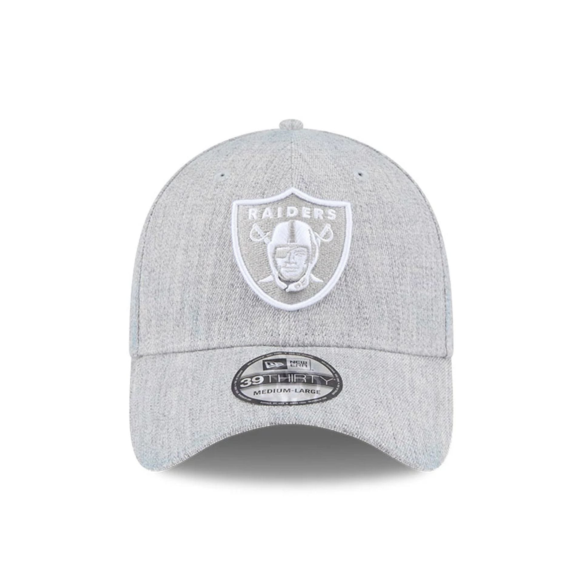 Las Vegas Raiders NFL Heather Grey 39THIRTY Stretch Fit Cap-kentox - Image 2