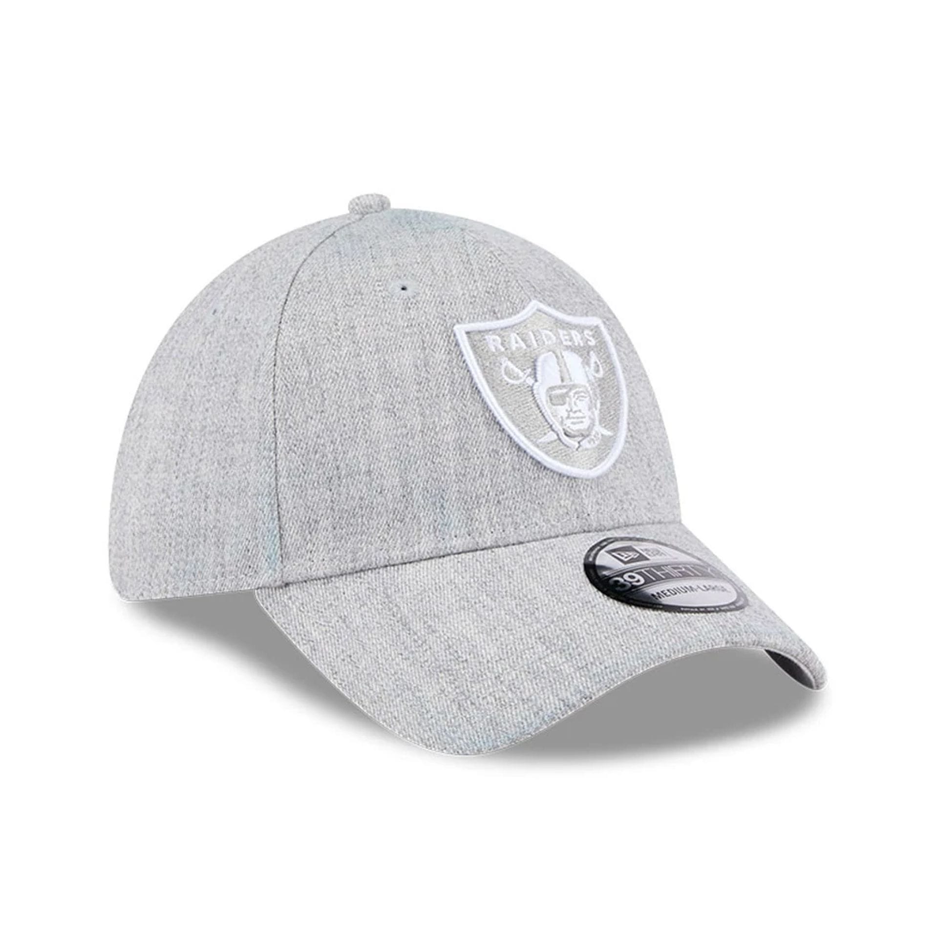 Las Vegas Raiders NFL Heather Grey 39THIRTY Stretch Fit Cap-kentox - Image 3