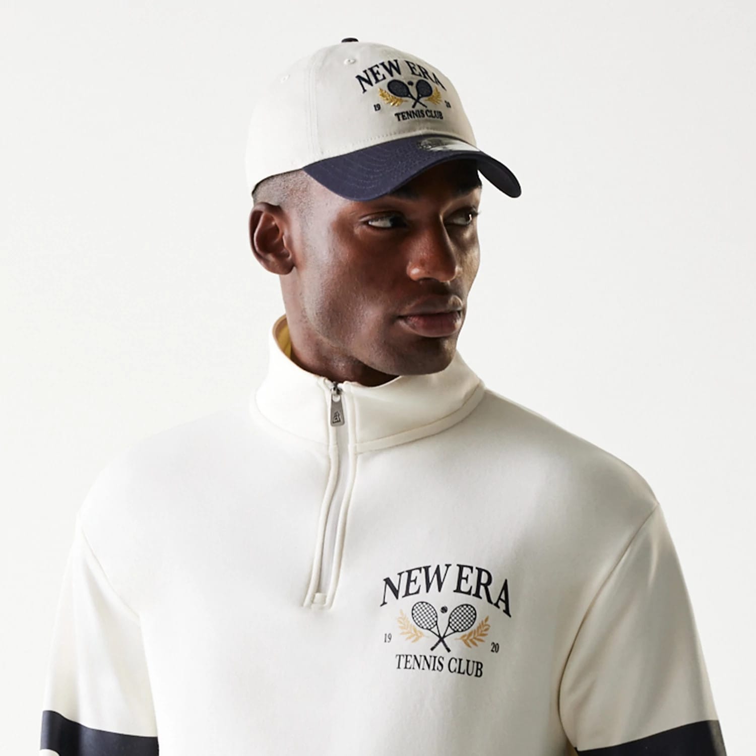 New Era Open White Oversized 1/4 Zip Sweater-kentox - Image 6