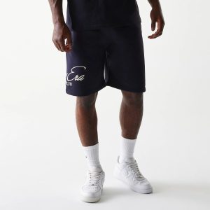 New Era Side Logo Navy Shorts-kentox