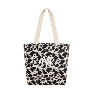 New York Yankees MLB Cow Jacquard Cream Tote Bag-kentox