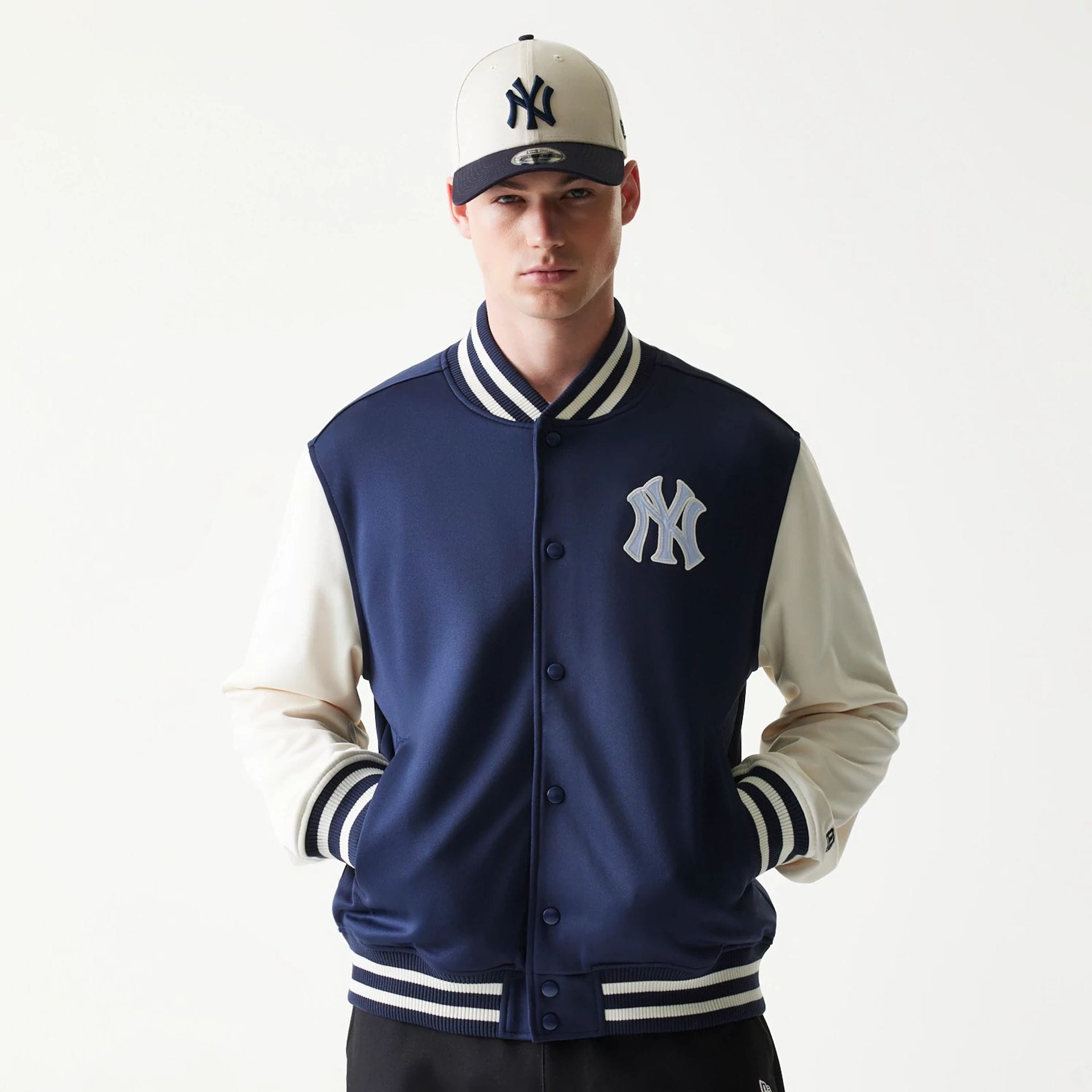 New York Yankees MLB Navy Bomber Jacket-kentox - Image 3