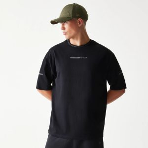 New Era Tech Black Oversized T-Shirt-kentox