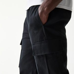 New Era Black Straight Leg Cargo Joggers-kentox