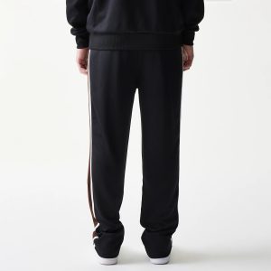 New Era Script Black Straight Leg Joggers-kentox
