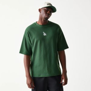 LA Dodgers MLB Waffle Dark Green Oversized T-Shirt-kentox