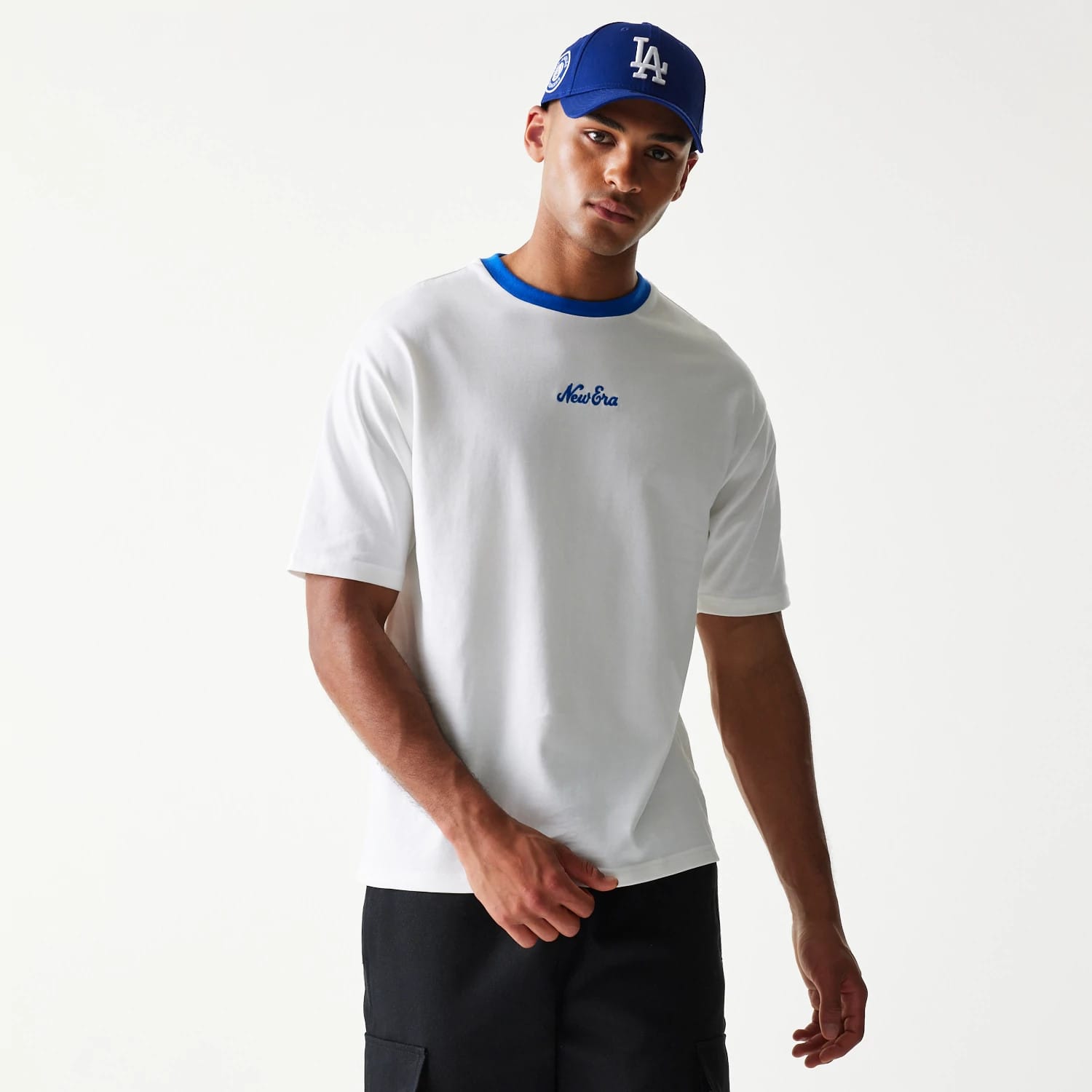New Era Script White Oversized T-Shirt-kentox - Image 3