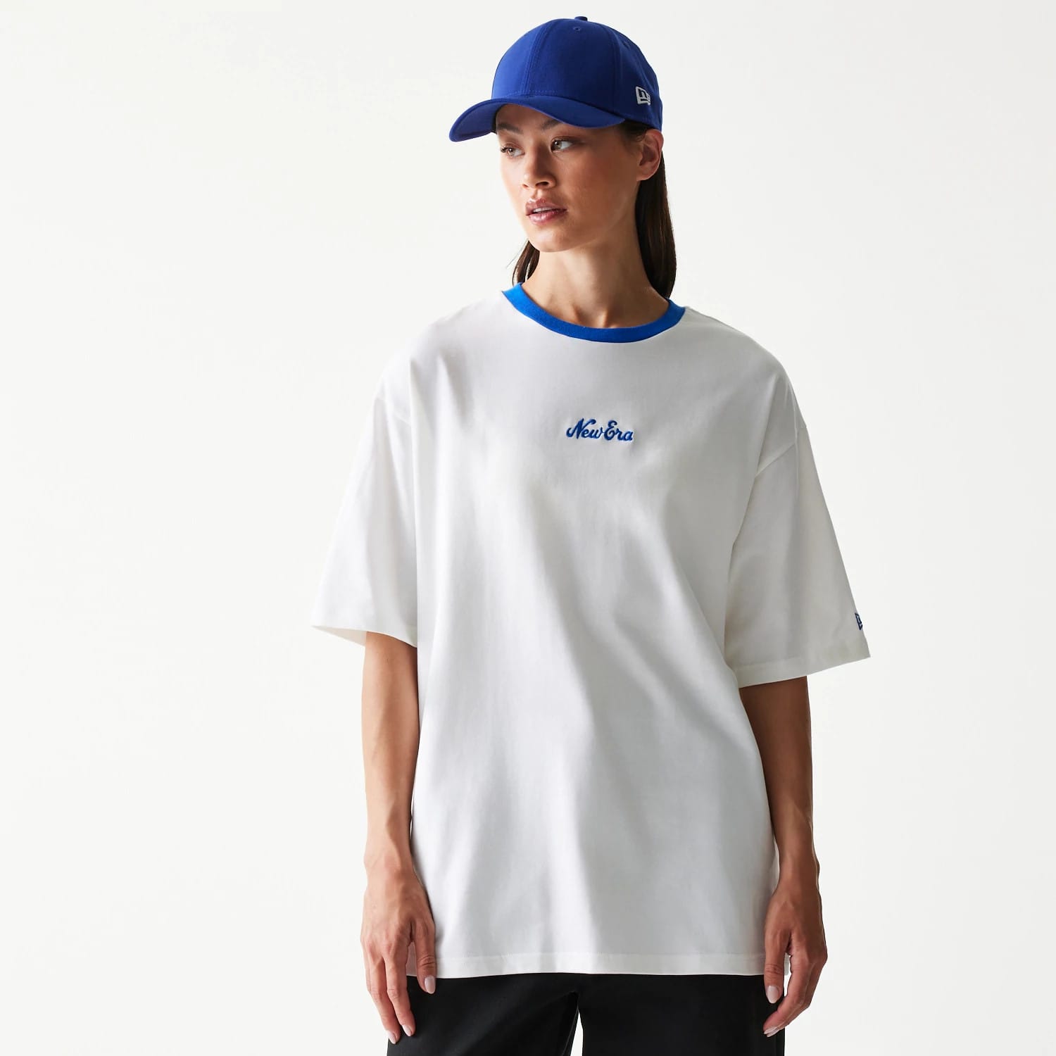 New Era Script White Oversized T-Shirt-kentox - Image 4