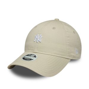 New York Yankees Womens MLB Washed Mini Light Beige 9TWENTY Cap-kentox