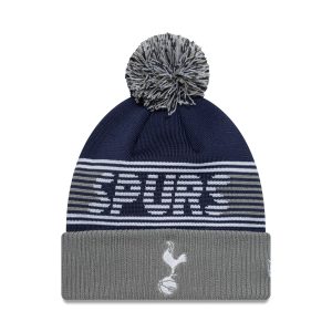Tottenham Hotspur FC Navy Bobble Knit Beanie Hat-kentox