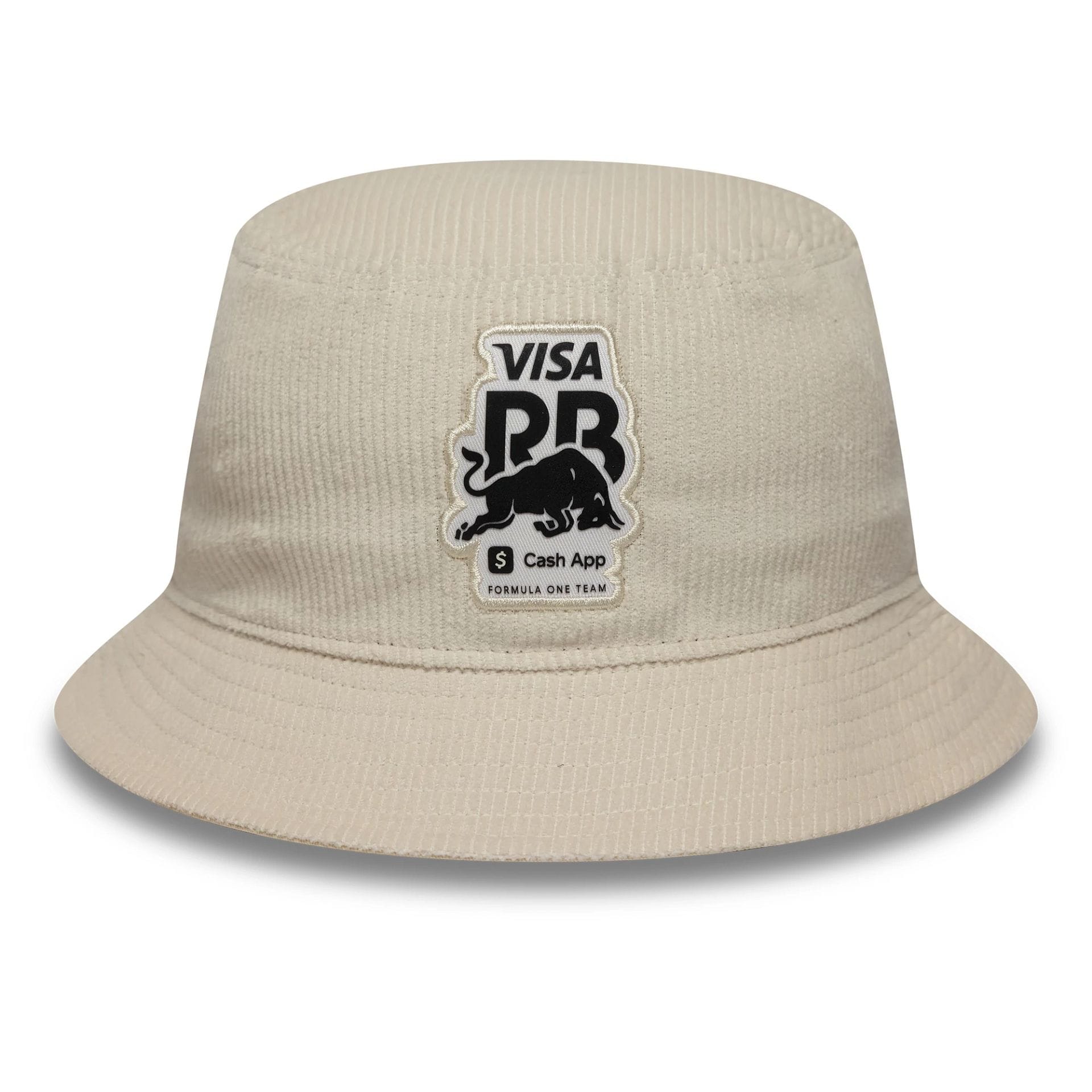 Visa Cash App Racing Bulls Womens Cream Cord Bucket Hat-kentox - Image 2