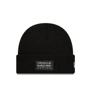 Red Bull Racing Black Short Skull Knit Beanie Hat-kentox
