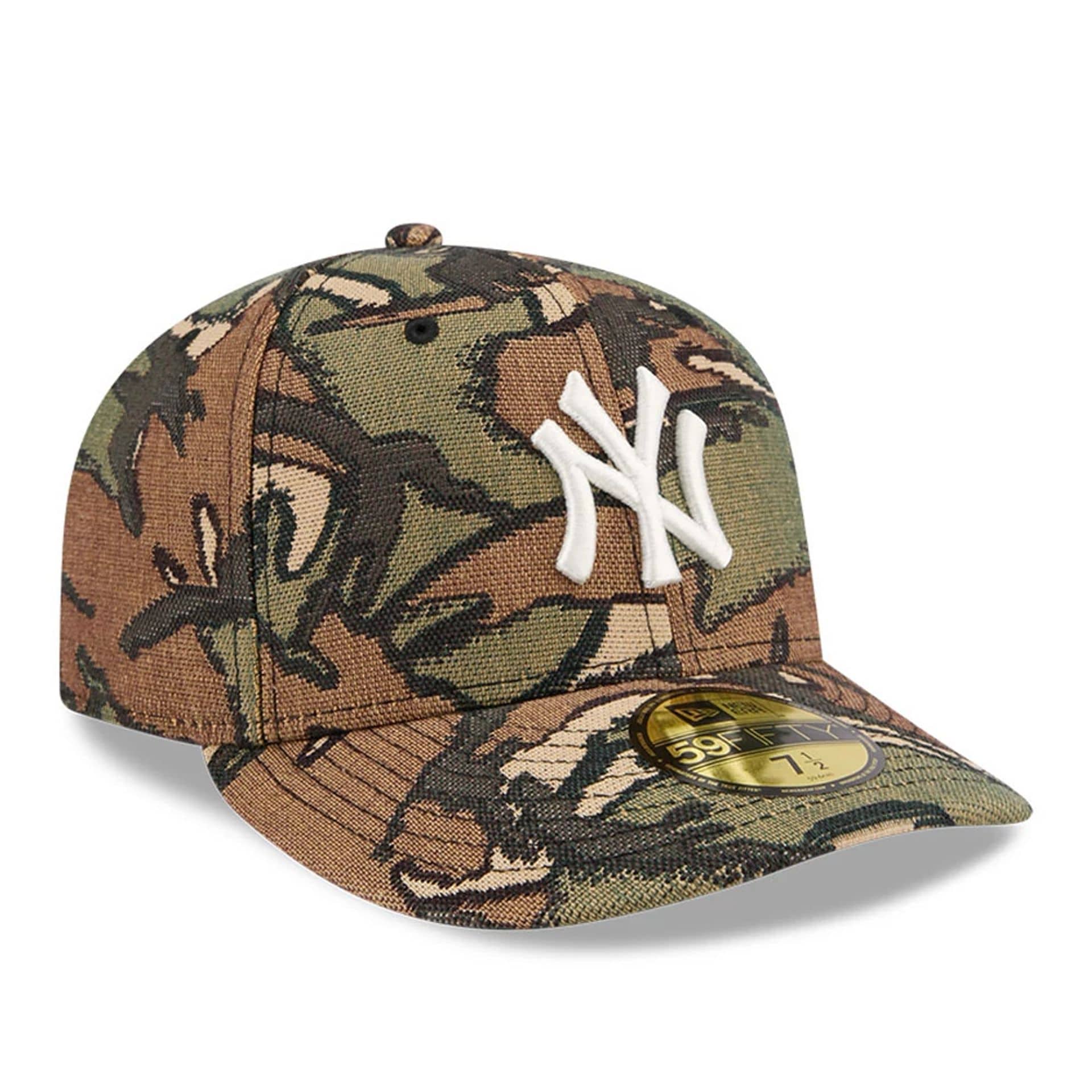 New York Yankees MLB Jacquard Camo 59FIFTY Fitted Cap-kentox - Image 4