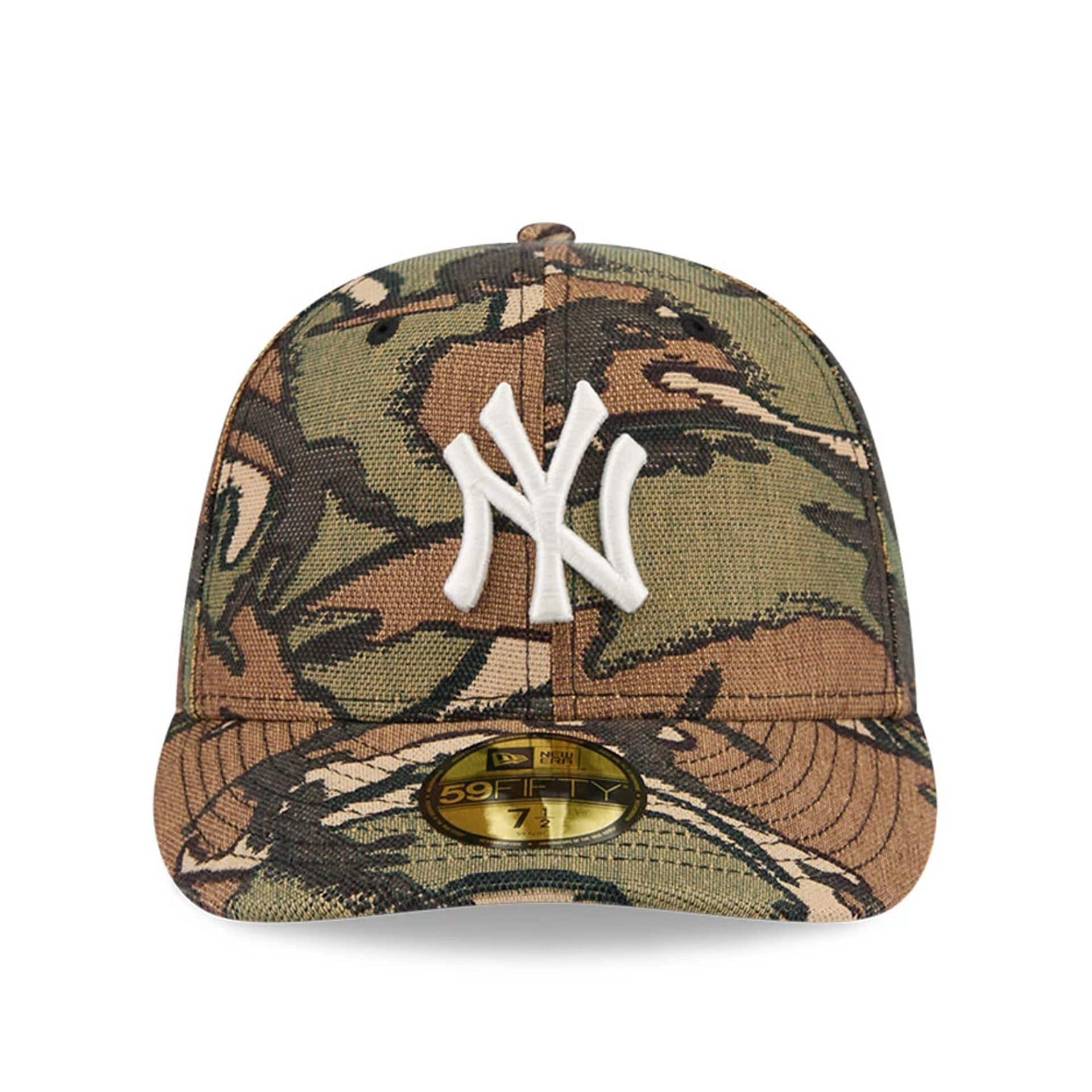 New York Yankees MLB Jacquard Camo 59FIFTY Fitted Cap-kentox - Image 3