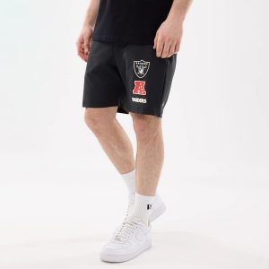Las Vegas Raiders NFL Match Black Oversized Shorts-kentox