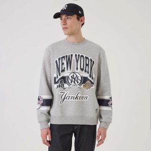 New York Yankees MLB Sport Classic Grey Crew Neck Sweater-kentox
