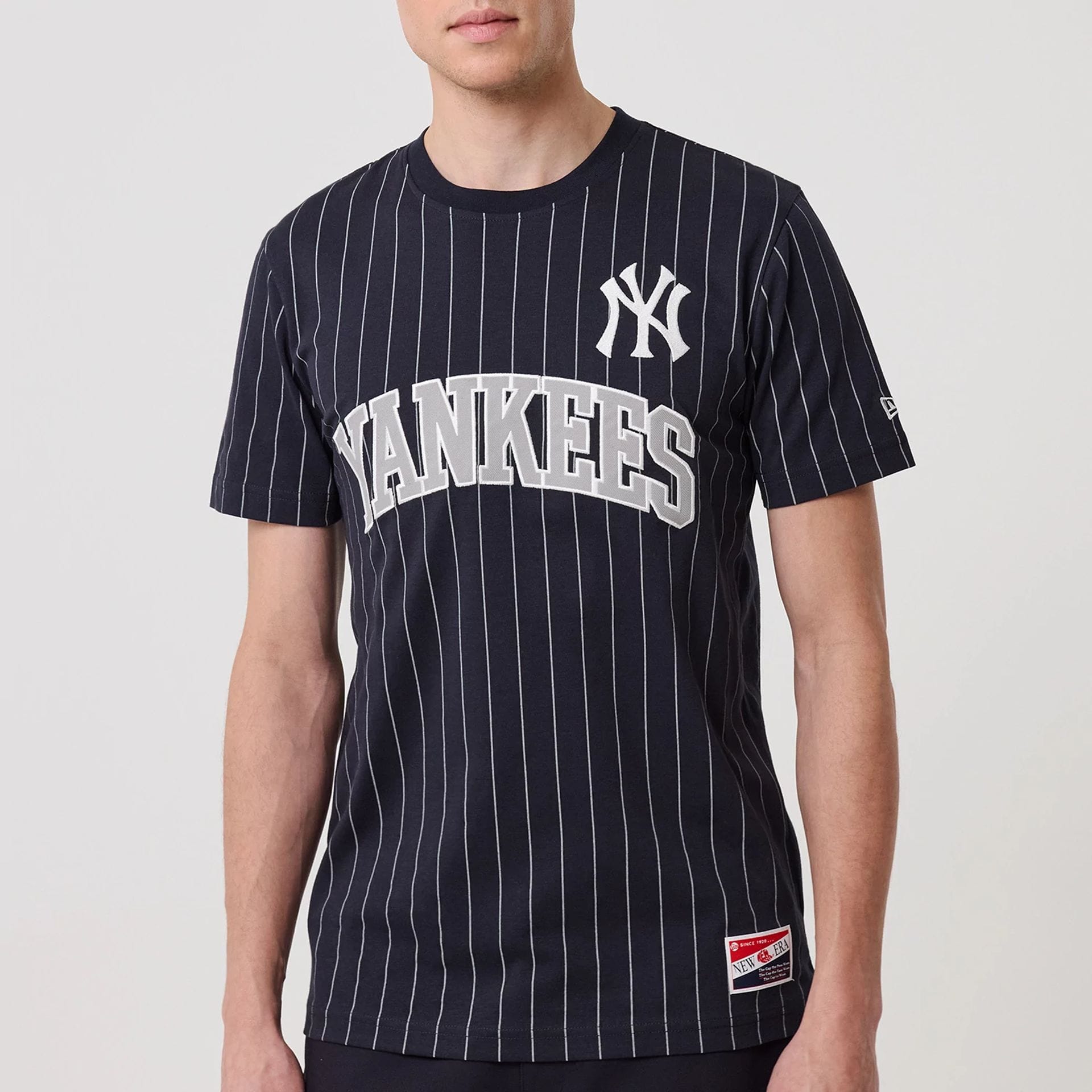 New York Yankees MLB Pinstripe Navy T-Shirt-kentox - Image 5