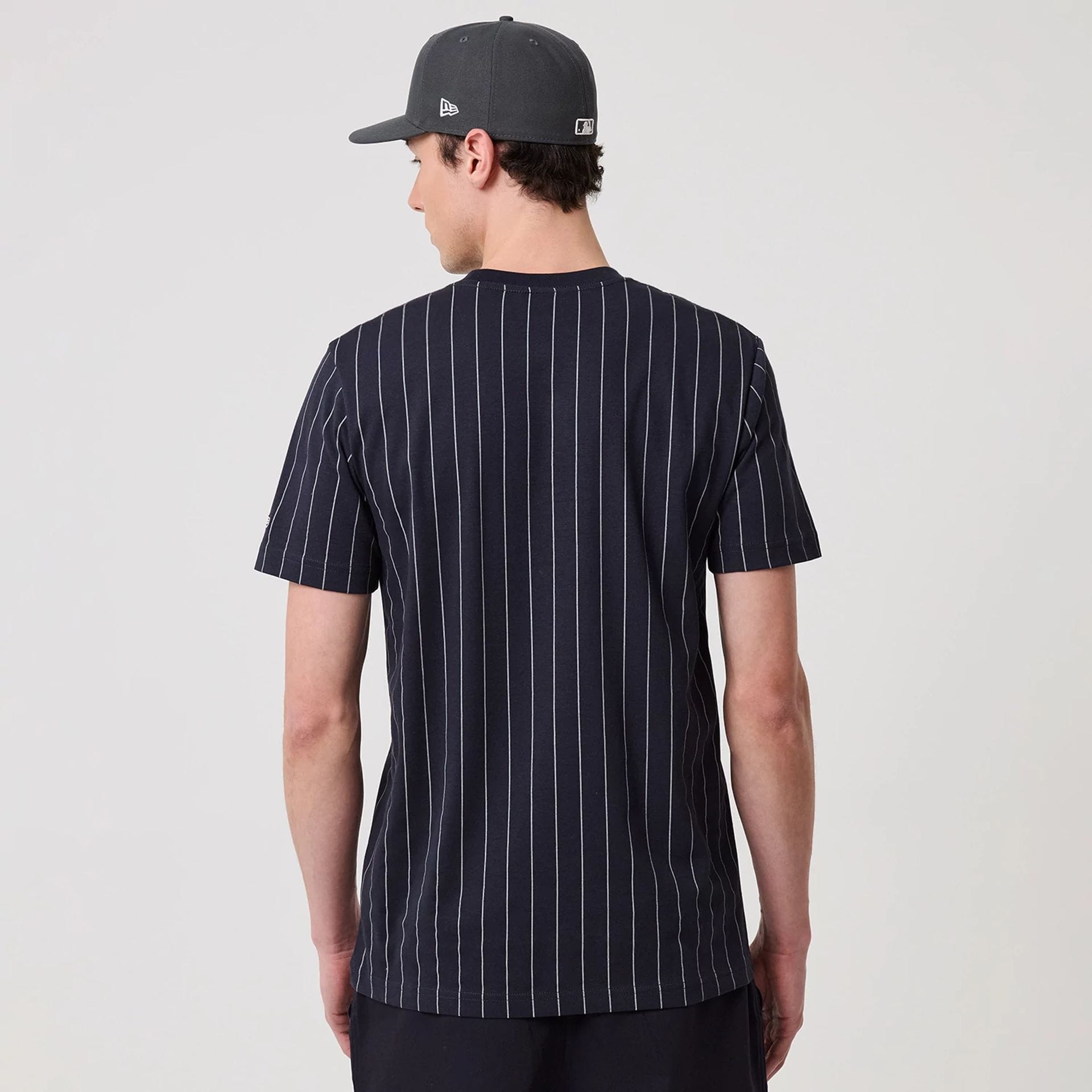 New York Yankees MLB Pinstripe Navy T-Shirt-kentox - Image 2