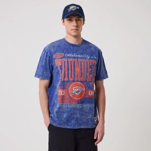 Oklahoma City Thunder NBA Blue T-Shirt-kentox