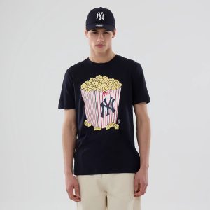 New York Yankees MLB Popcorn Navy T-Shirt-kentox