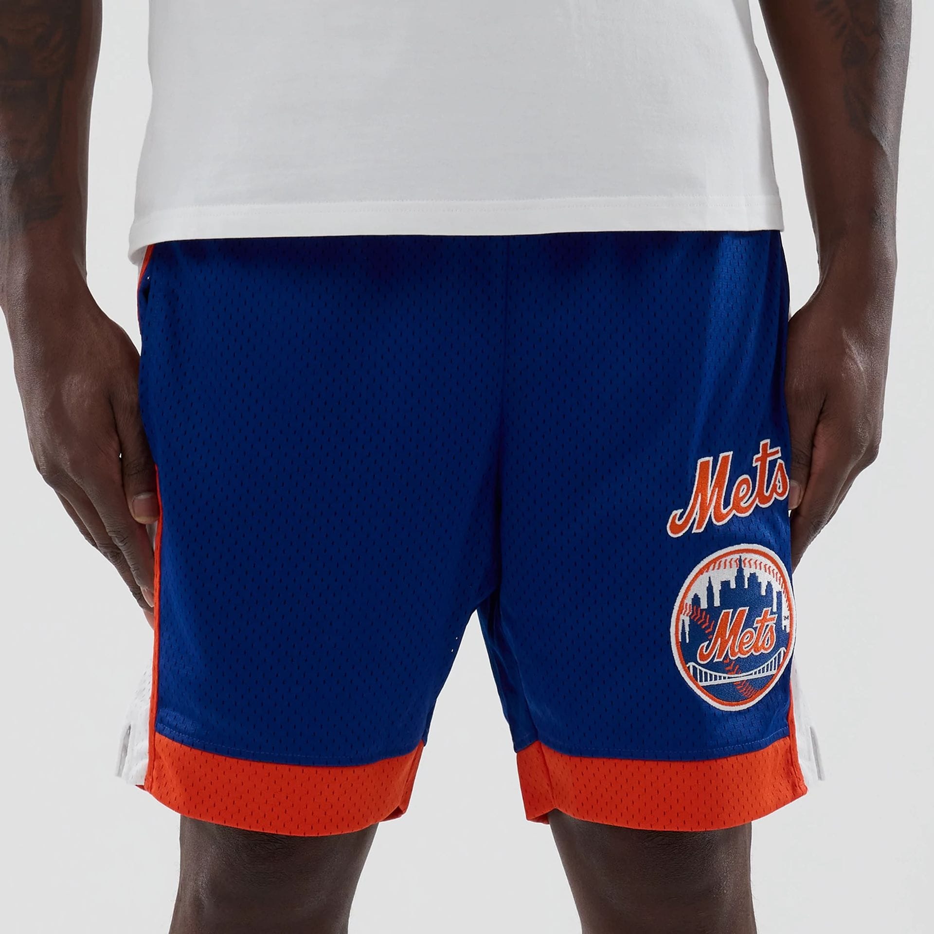 New York Mets MLB Blue Mesh Shorts-kentox - Image 2