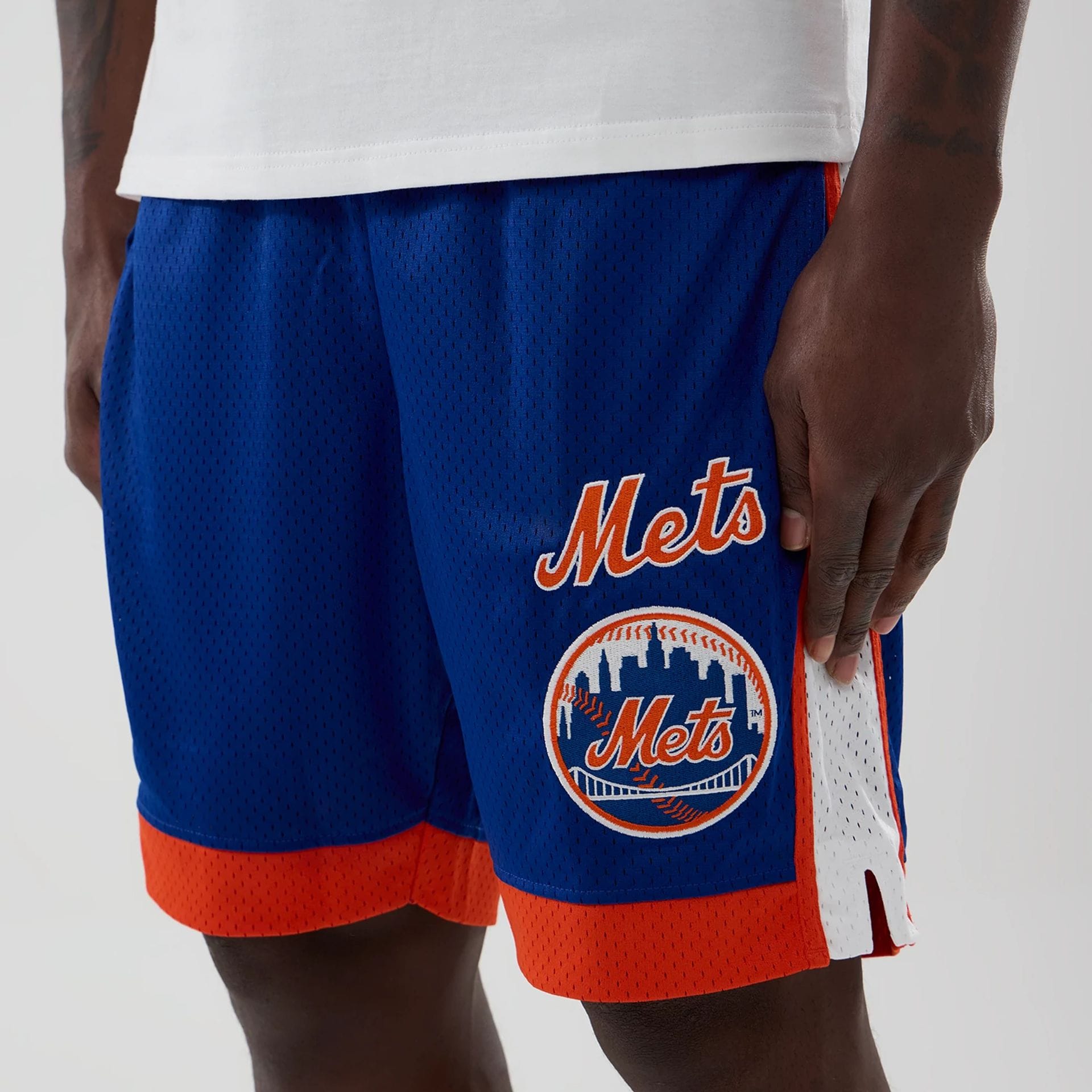 New York Mets MLB Blue Mesh Shorts-kentox - Image 3