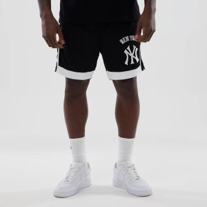 New York Yankees MLB Black Mesh Shorts-kentox