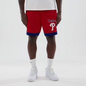 Philadelphia Phillies MLB Red Mesh Shorts-kentox