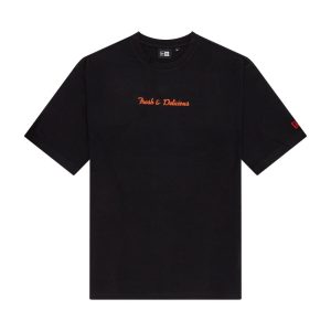 New Era Food Graphic Black Oversized T-Shirt-kentox