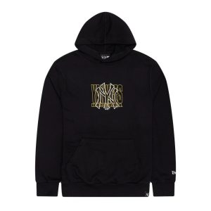 New York Yankees MLB Outline Black Pullover Hoodie-kentox