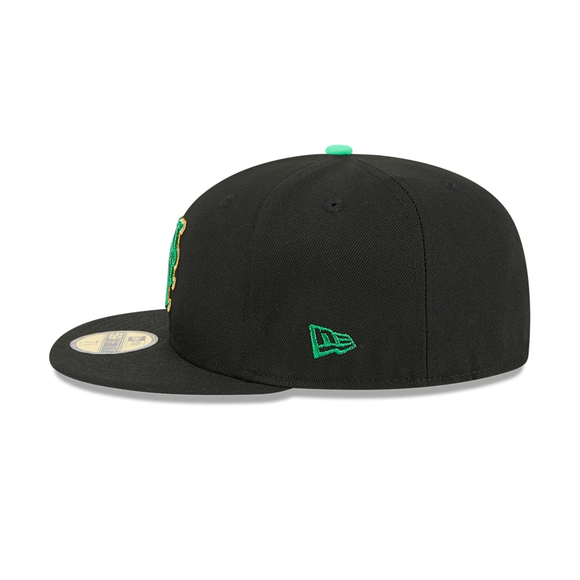New York Mets MLB Saint Patrick's Day Black 59FIFTY Fitted Cap-kentox - Image 5