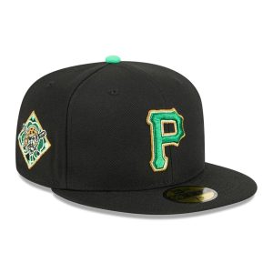 Pittsburgh Pirates MLB Saint Patrick's Day Black 59FIFTY Fitted Cap-kentox