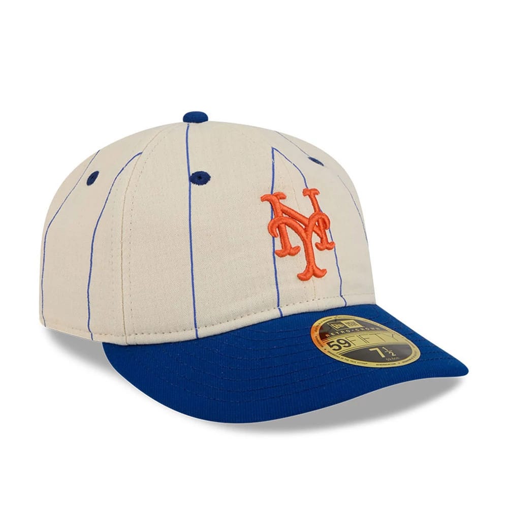 New York Mets MLB Linen Cream Retro Crown 59FIFTY Fitted Cap-kentox - Image 4
