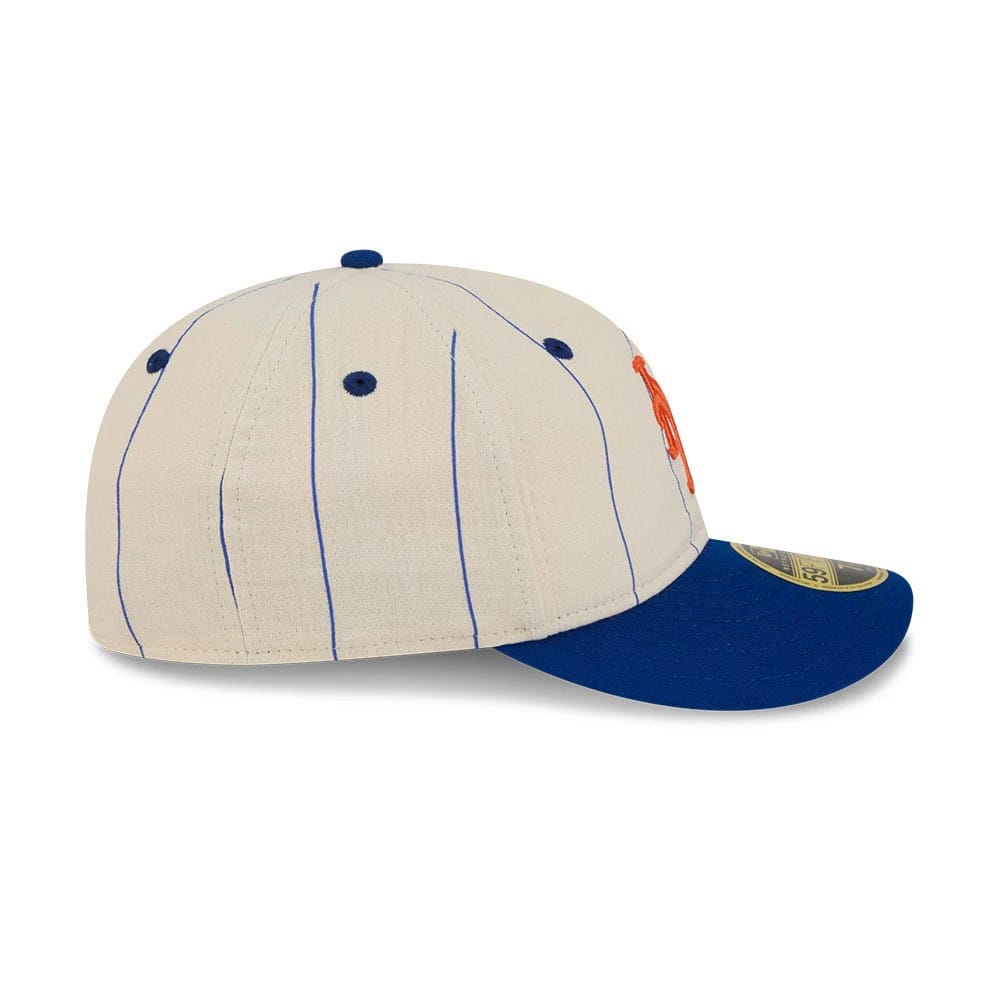 New York Mets MLB Linen Cream Retro Crown 59FIFTY Fitted Cap-kentox - Image 6
